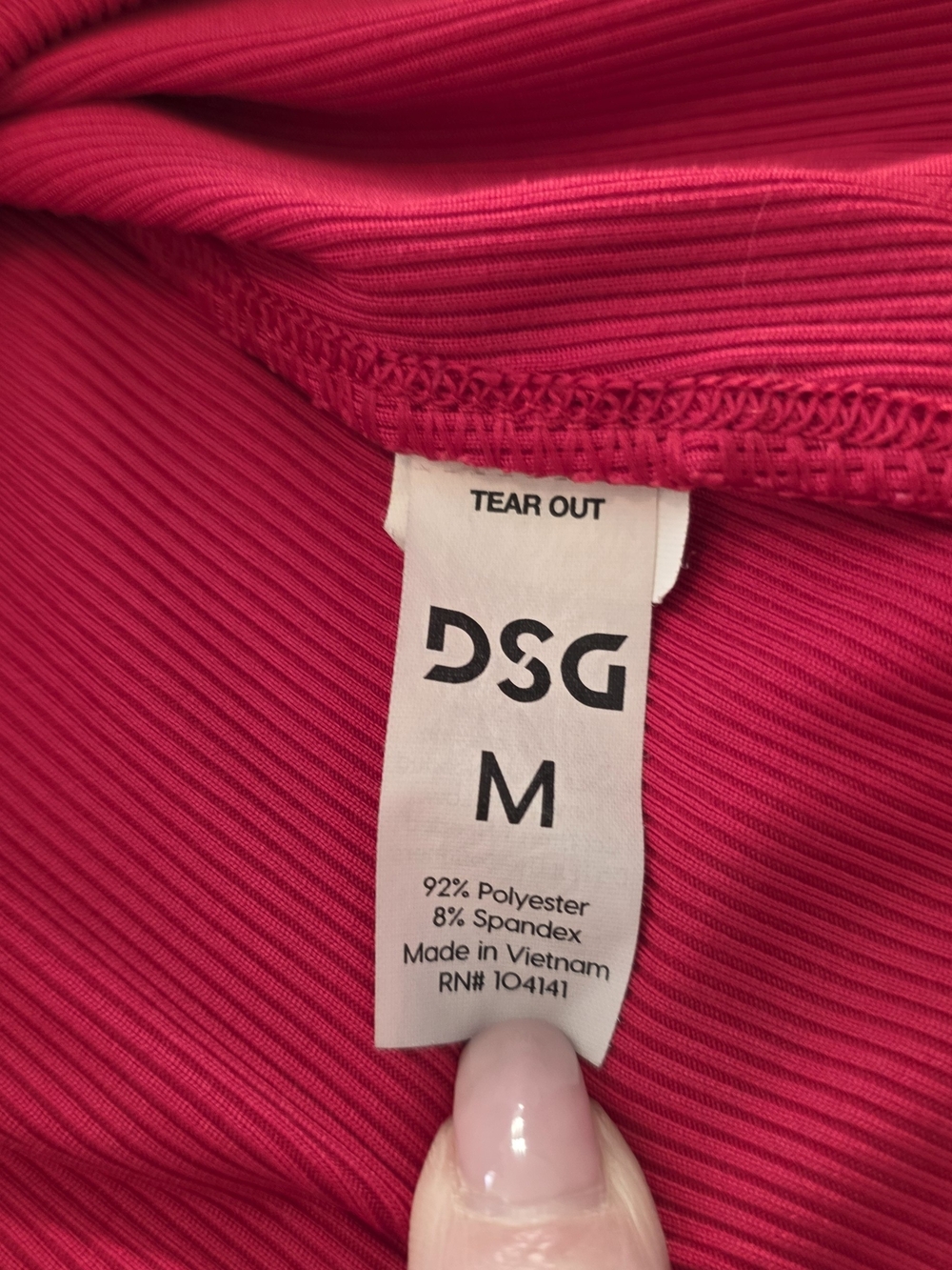 DSG Red Ribbed Racerback Tank - Picture 6 of 6